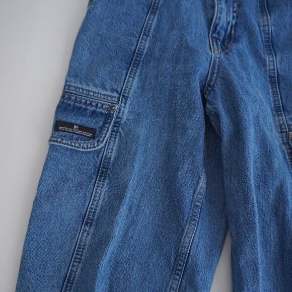 Urban Outfitters BDG Mid Wash Blaine Cargo Elastic Waist Relax Tapered Jeans 25 - Picture 6 of 13